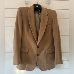 Vintage Chaps Ralph Lauren Wool Camel Hair Blend Jacket 42 Reg Made in Canada